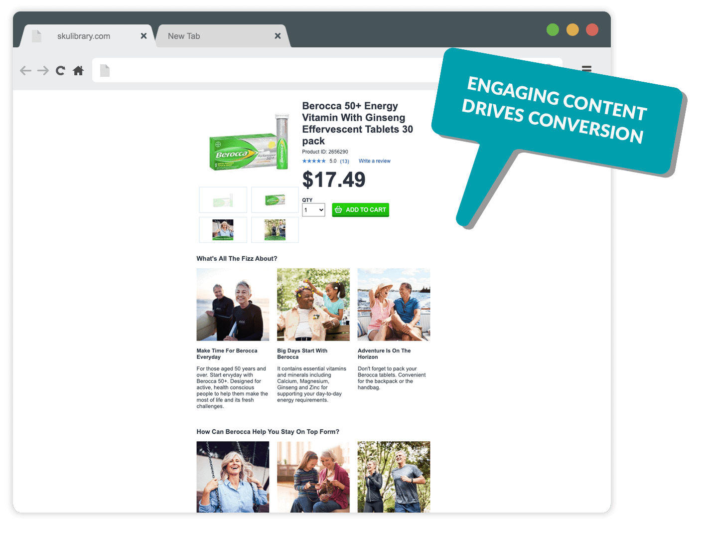 Delivery of free rich & enhanced product content;