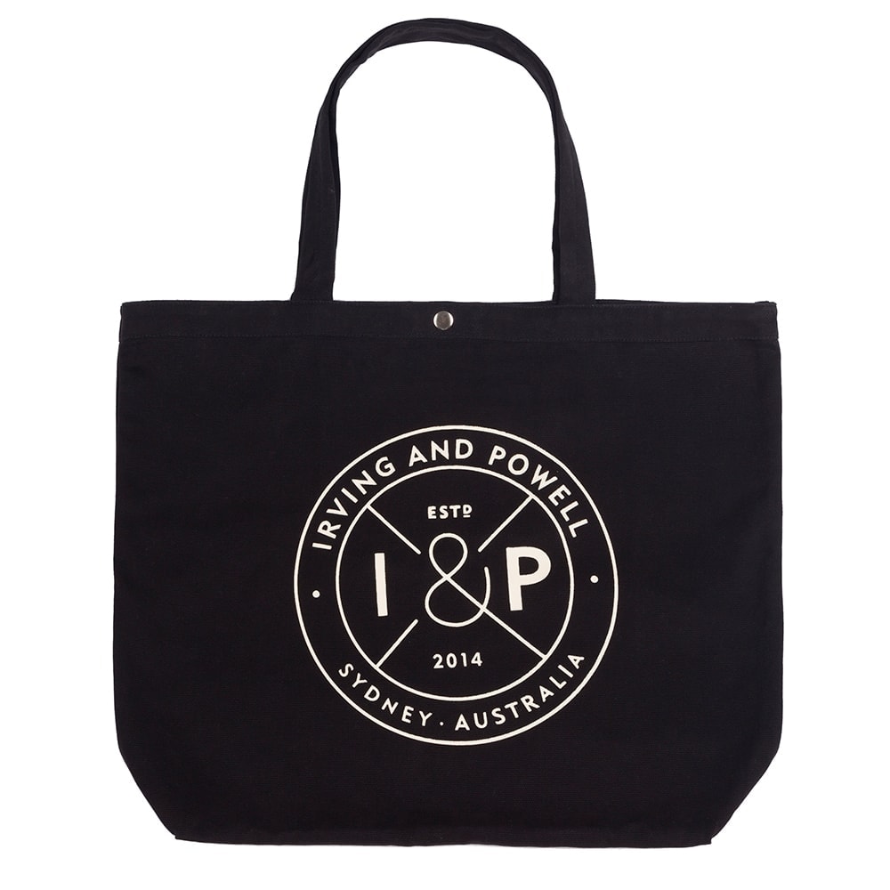 irving and powell fashion photography tote bag flatlay;