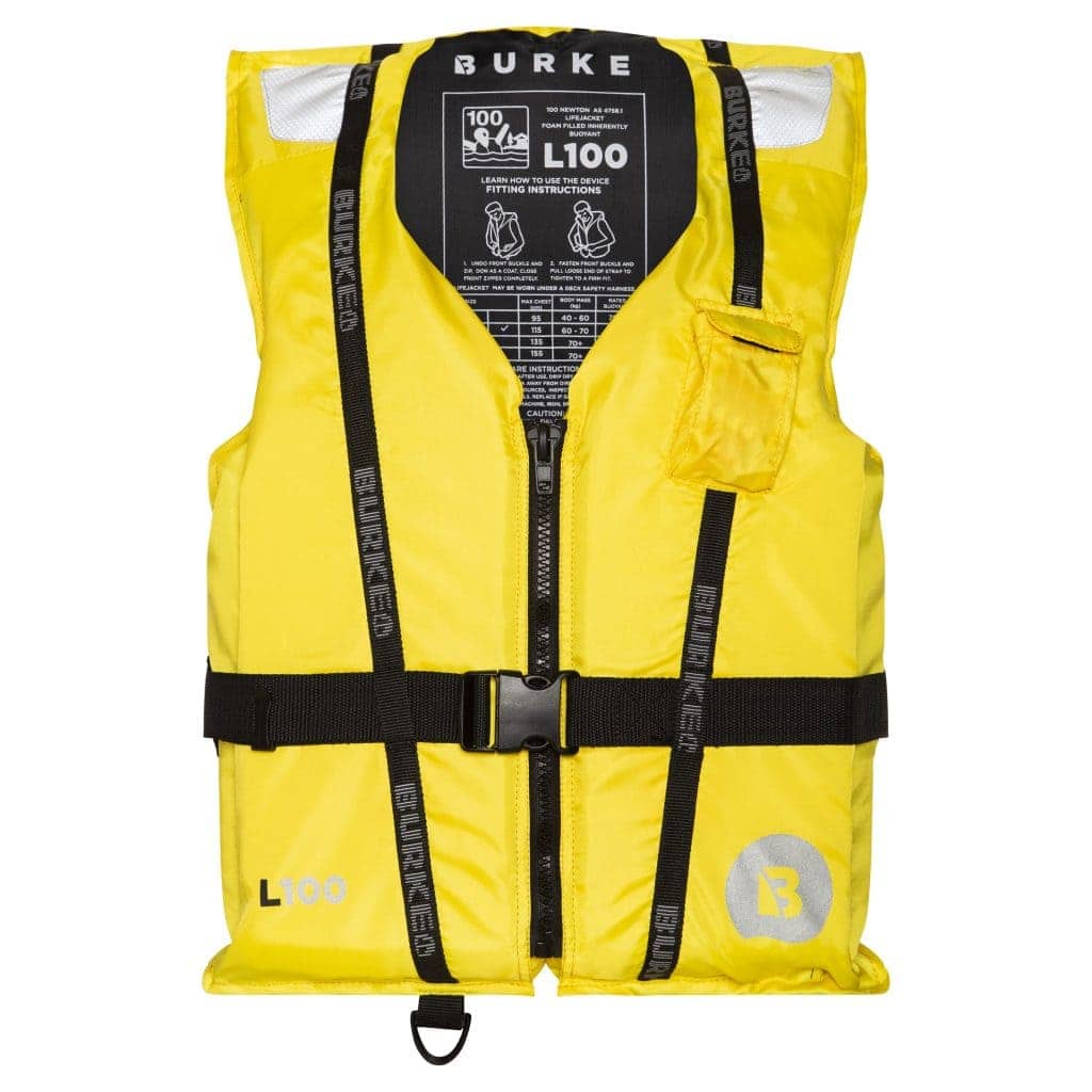 Burke Marine E Commerce Photography yellow lifejacket;