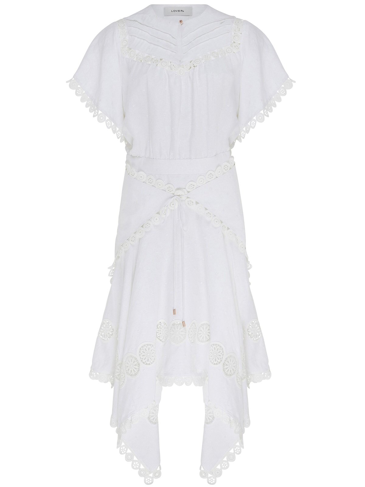 lover the label ghost mannequin photography white lace dress;