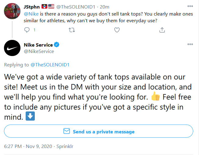 nike customer feedback