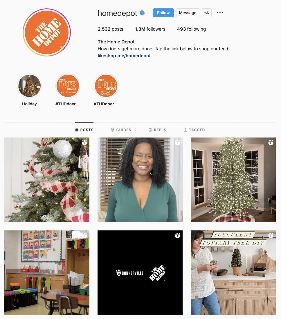 The Home depot instagram strategy